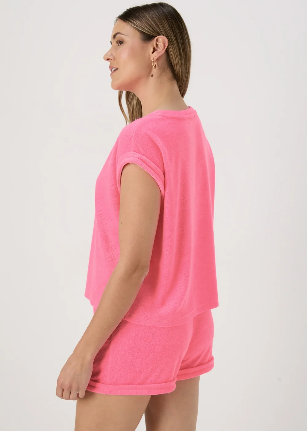 Towelling Top Pink - 8 Image 2