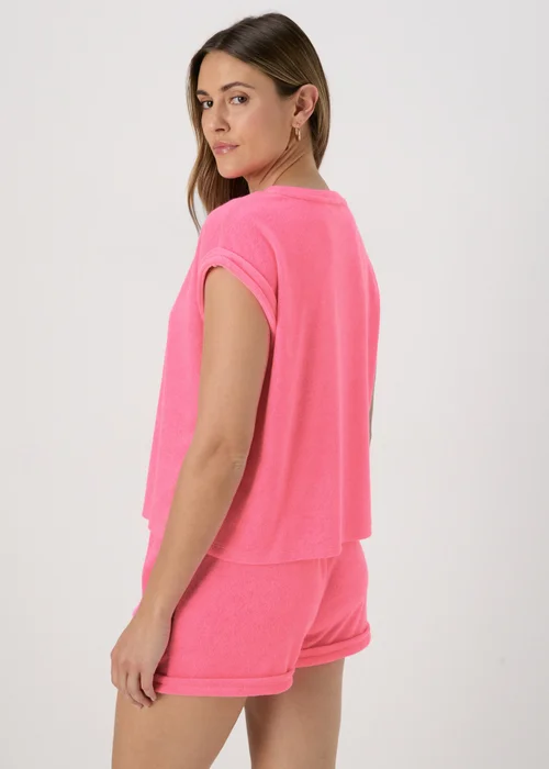 Pink Towel Textured Shorts - 8 Image 2