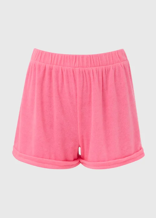 Pink Towel Textured Shorts - 8 Image 5