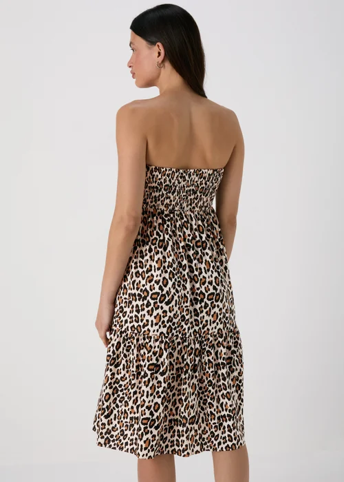Multicolour Animal Print Bandeau Viscose Dress - 8 Image 2