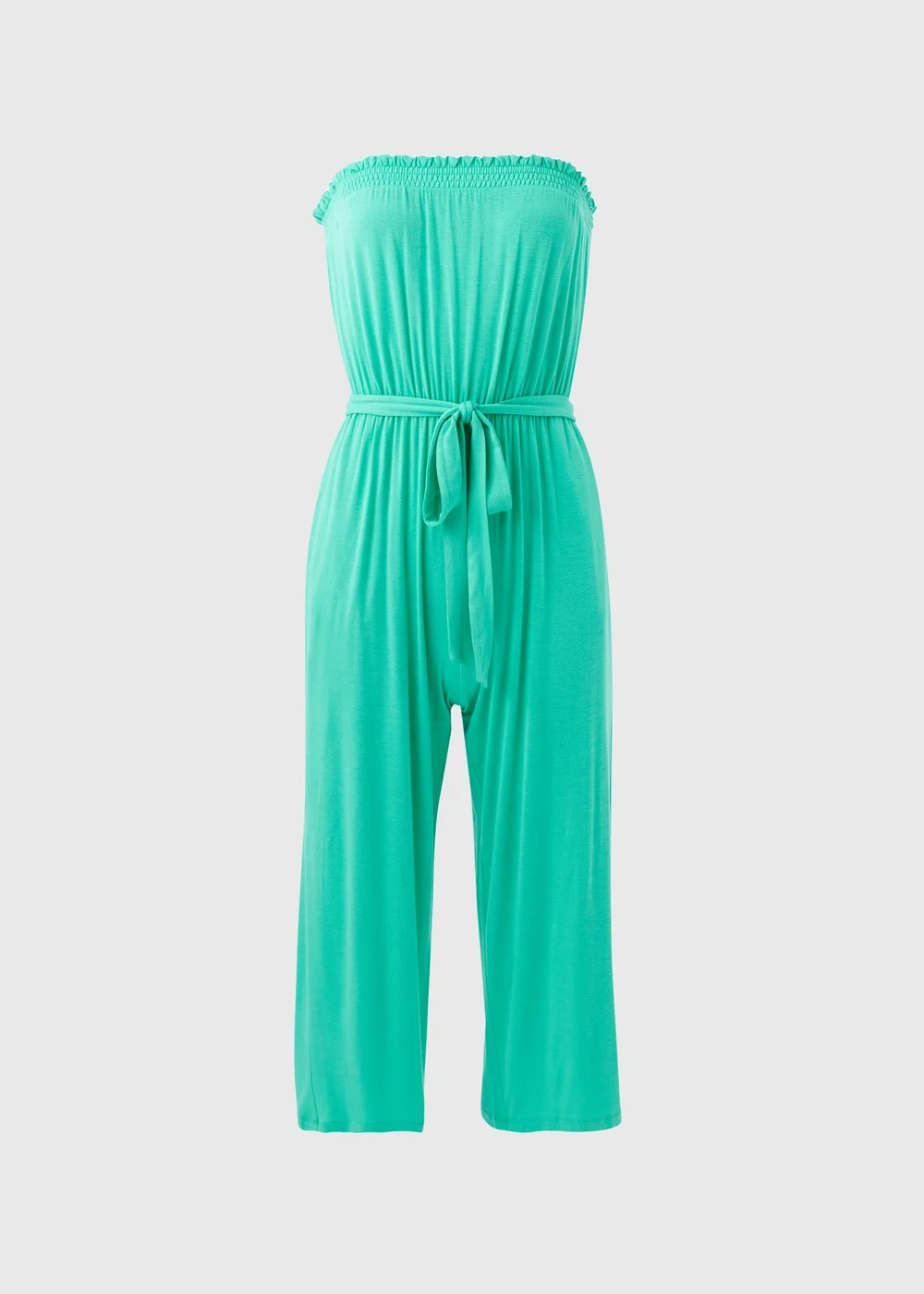 Turquoise Bandeau Jersey Jumpsuit - 8 Image 5