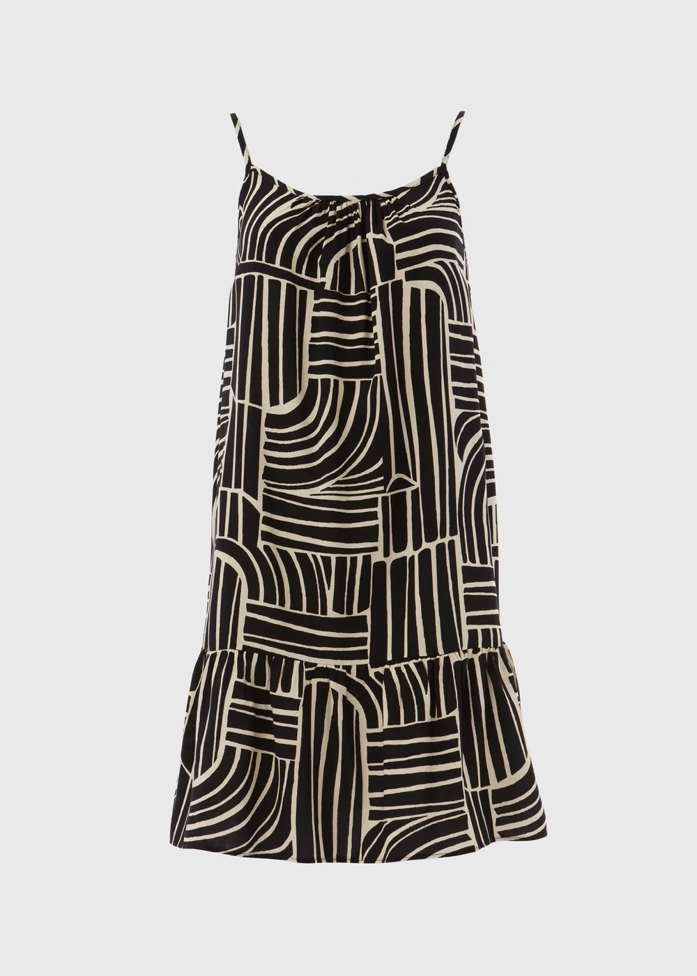 Black Mono Viscose Mini Cami Dress - 8 Image 5