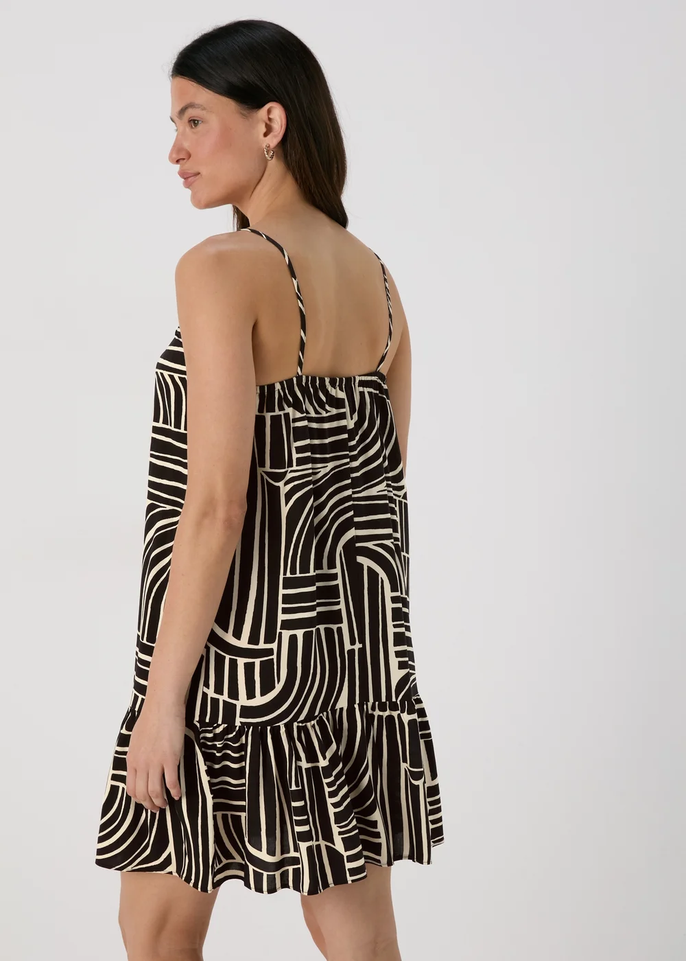 Black Mono Viscose Mini Cami Dress - 8 Image 2