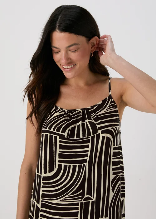 Black Mono Viscose Mini Cami Dress - 8 Image 3