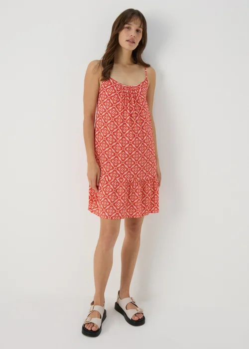Red Abstract Print Viscose Mini Cami Dress - 8 Image 1