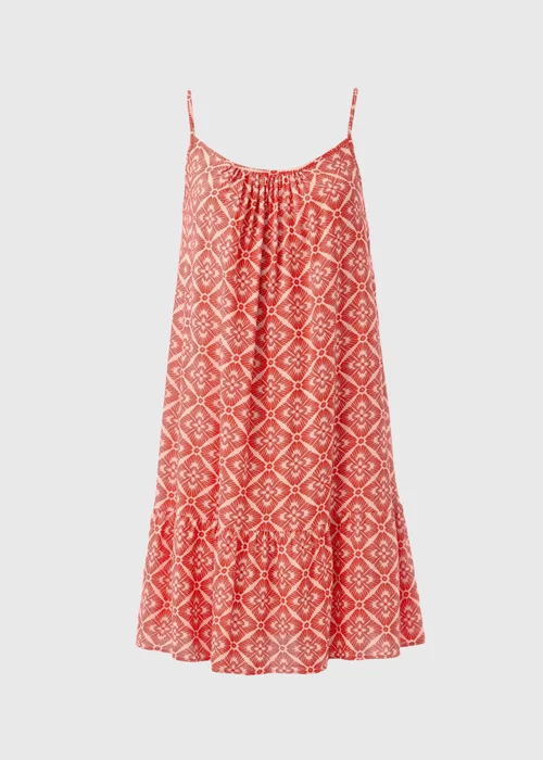 Red Abstract Print Viscose Mini Cami Dress - 8 Image 5