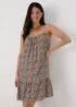 Brown Leopard Print Viscose Mini Cami Dress - 8 Image 1