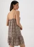 Brown Leopard Print Viscose Mini Cami Dress - 8 Image 2