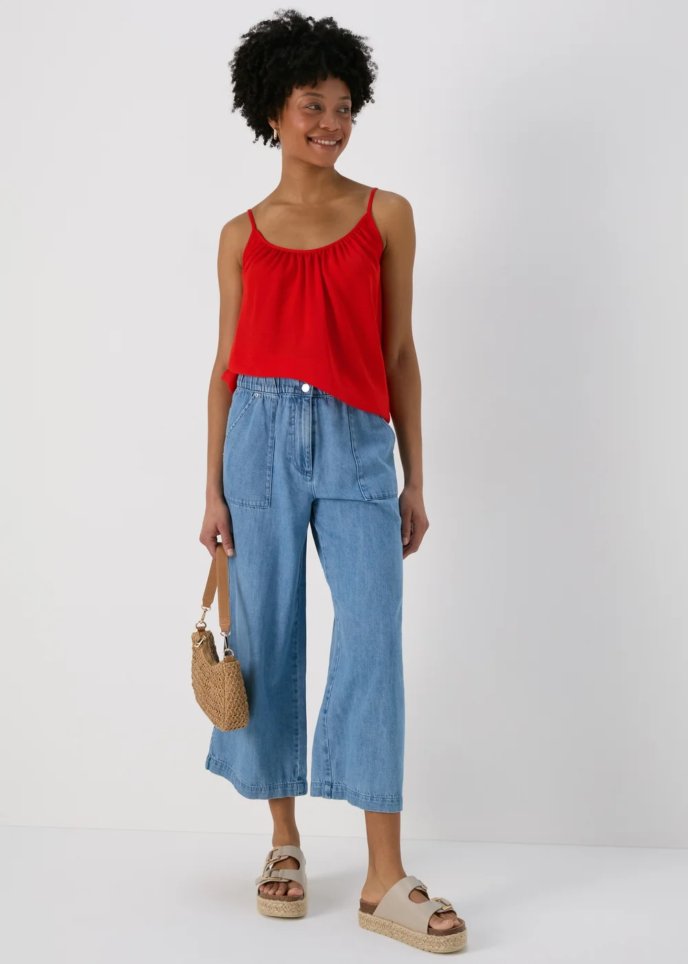 Red Solid Cami Top - 8 Image 4