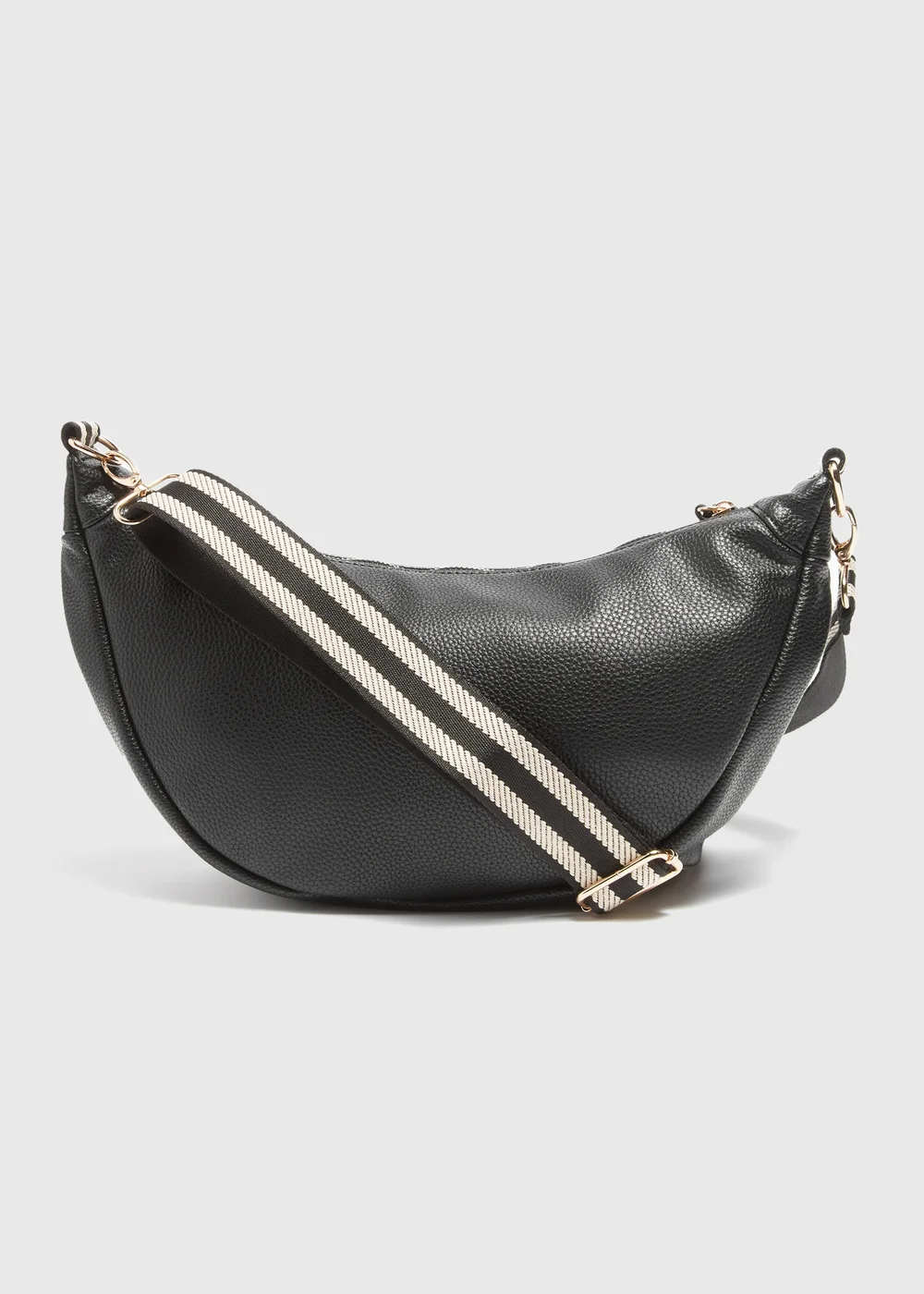 Black PU Moon Bag - One Size Image 3