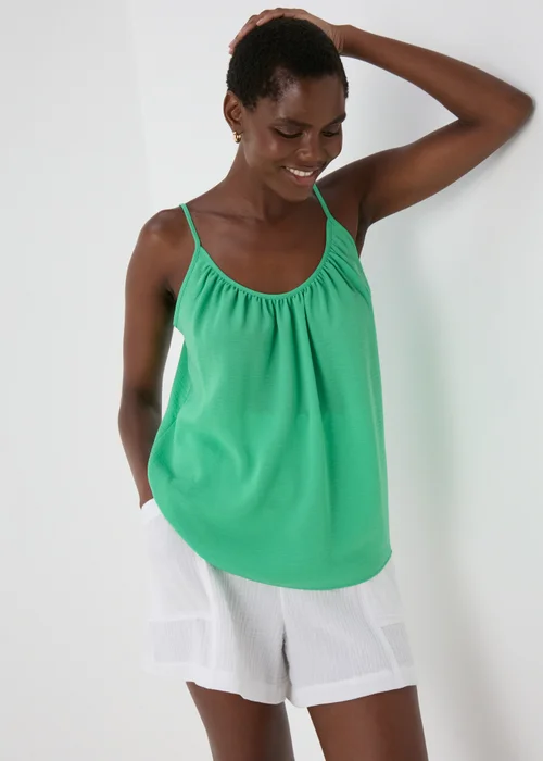 Green Solid Cami Top - 8 Image 1