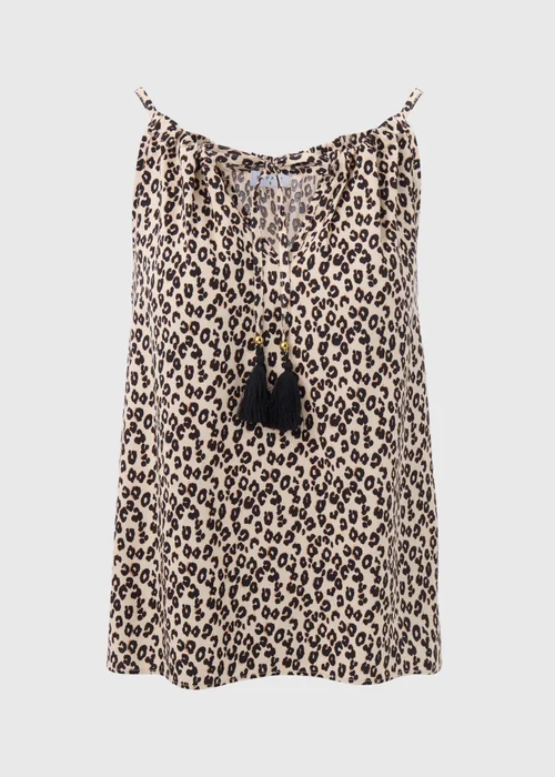 Brown Leopard Print Cami Top - 8 Image 5