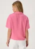 Pink Solid Tie Front Airflow Shirt - Size 8 Image 2