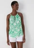 Green Leaf Print Cami Top - Size 8 Image 1