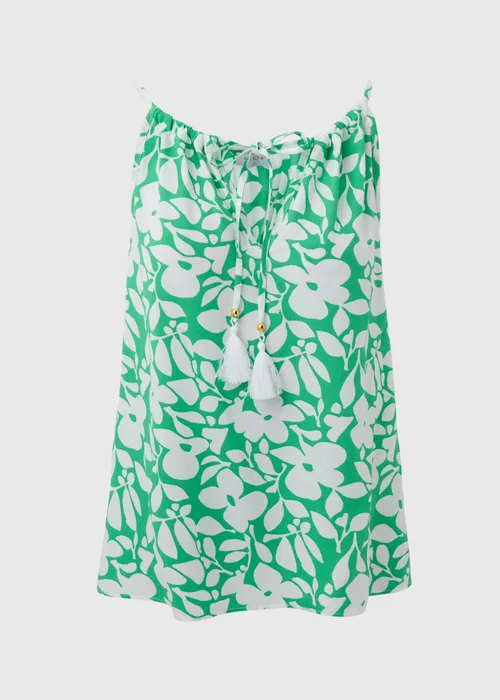 Green Leaf Print Cami Top - Size 8 Image 5
