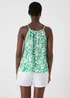 Green Leaf Print Cami Top - Size 8 Image 2