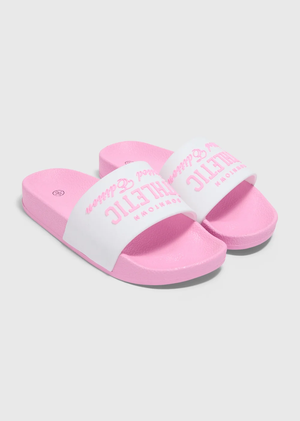 Girls Pink Athletic Sliders (Younger 10-Older 5) - Size 10 Infants Image 1