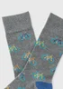 Grey Marl Bike Design Socks - Sizes 6 - 8.5 Image 2