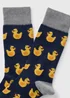 Navy Duck Socks - Sizes 6 - 8.5 Image 2