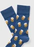 Blue Beer Socks - Sizes 6 - 8.5 Image 2