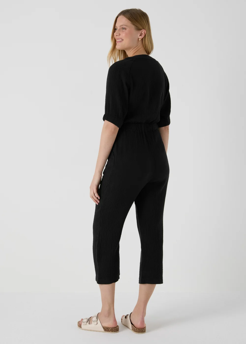 Black Double Cloth Jumpsuit - 8 Image 2