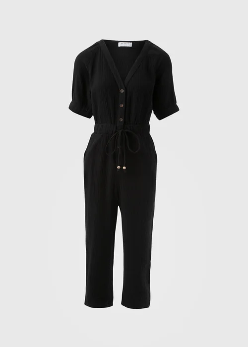 Black Double Cloth Jumpsuit - 8 Image 5