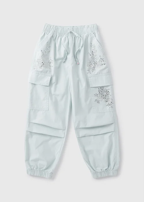 Girls Blue Embellished Cargo Bottoms (1-7yrs) - 1 half year to 2 Image 1