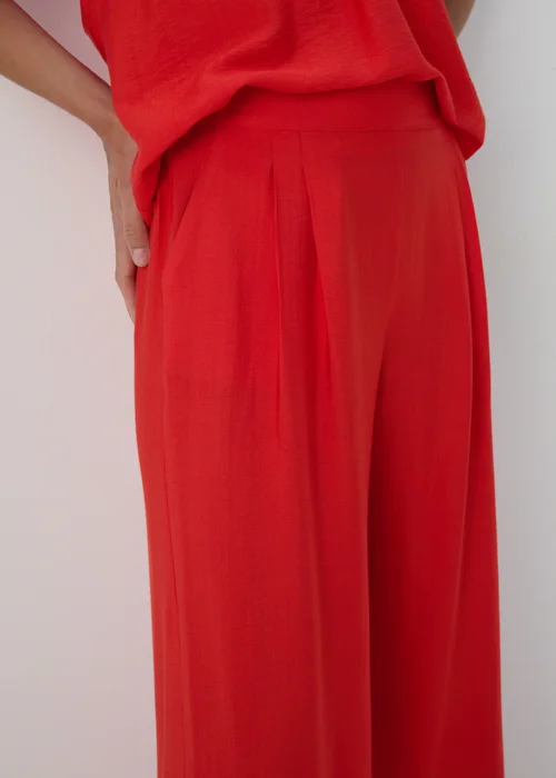 Red Co Ord Wide Leg Trousers - 8 Image 3