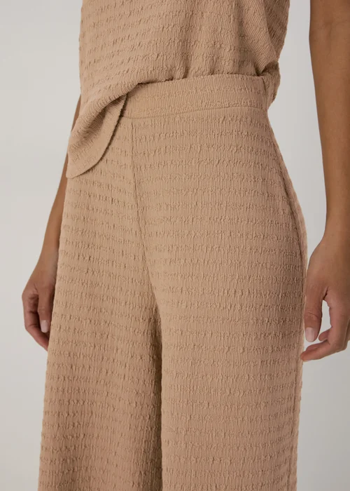 Beige Neutral Textured Co Ord Trousers - 8 Image 3