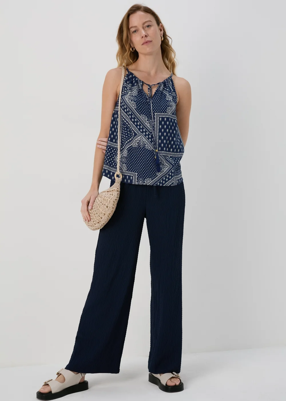 Blue High Apex Viscose Cami Top - 8 Image 4