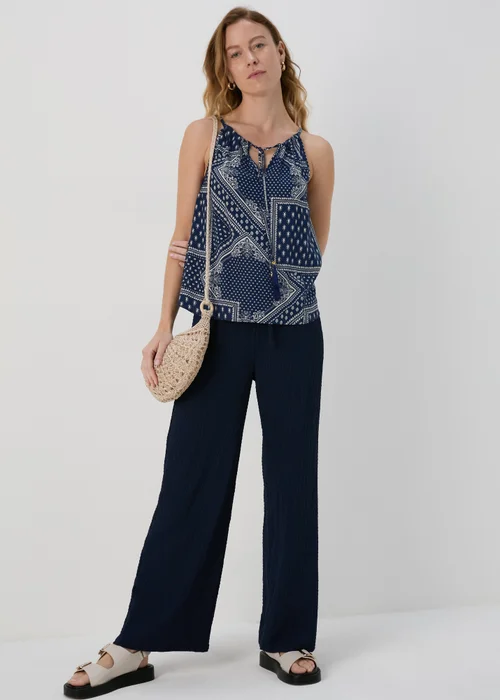 Blue High Apex Viscose Cami Top - 8 Image 4