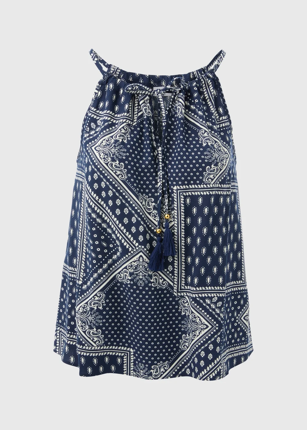 Blue High Apex Viscose Cami Top - 8 Image 5