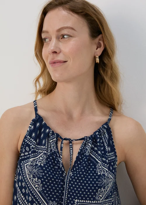 Blue High Apex Viscose Cami Top - 8 Image 3