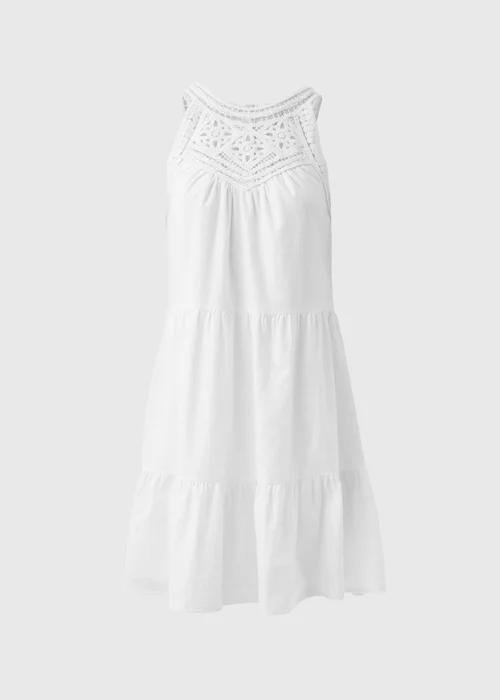 White Crochet Mini Dress - 8 Image 5