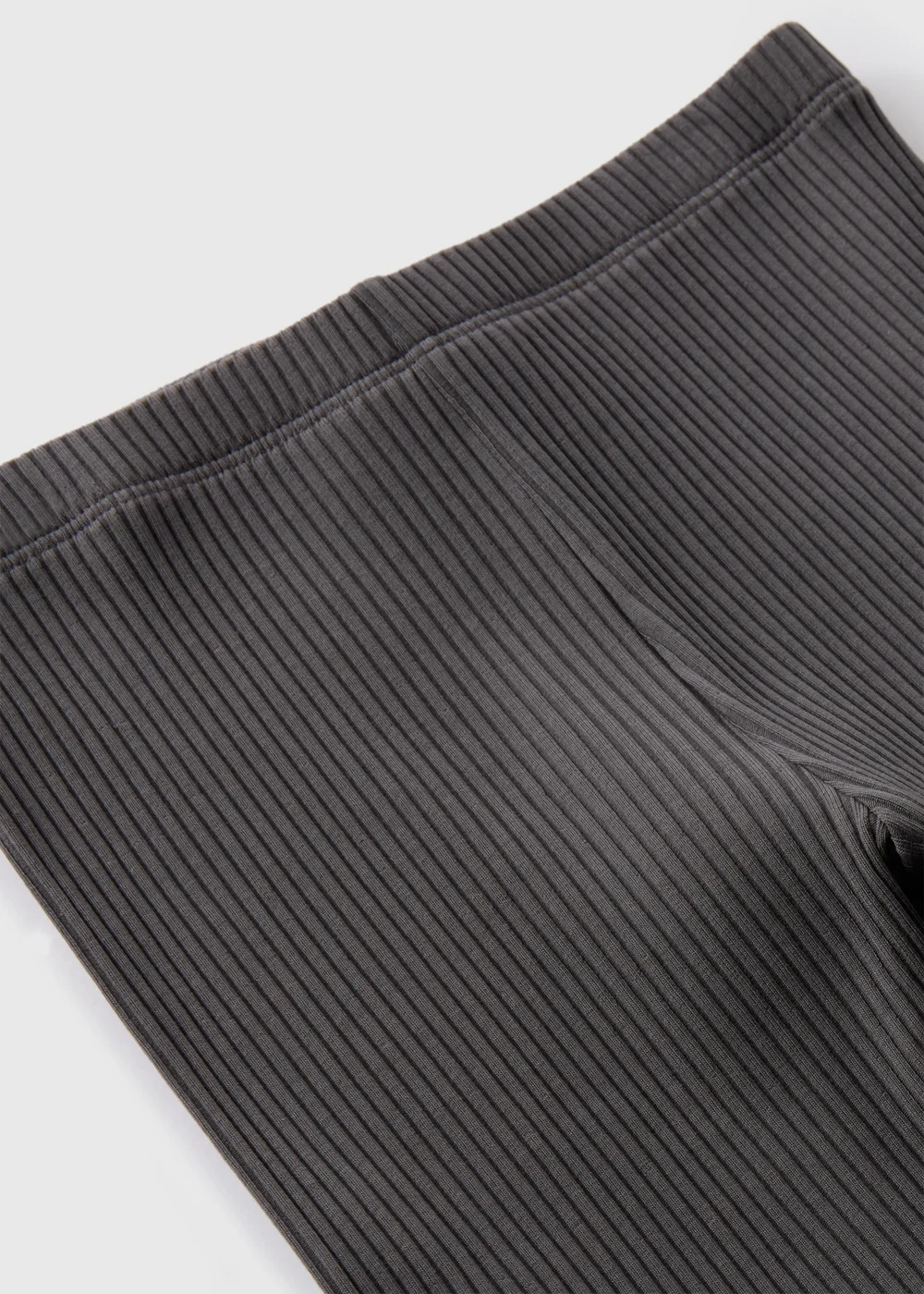 Girls Dark Grey Ribbed Cycling Shorts (7-13yrs) - 8 Yrs Image 2