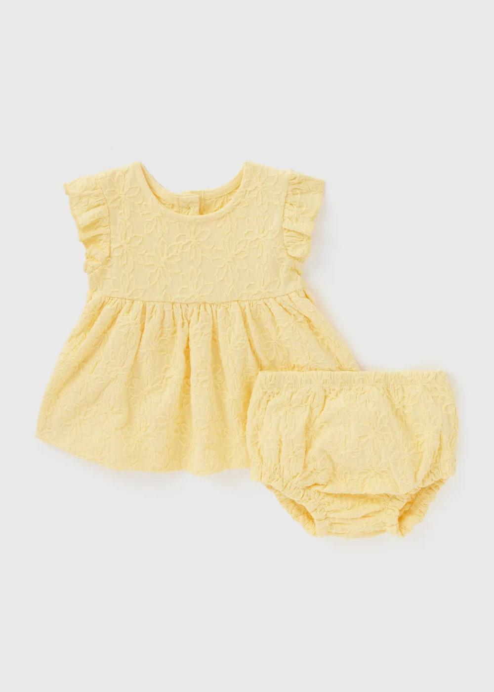 Baby Yellow Jersey Dress & Knickers Set (Newborn-23mths) - Age 0 - 3 Months Image 1