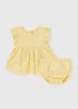 Baby Yellow Jersey Dress & Knickers Set (Newborn-23mths) - Age 0 - 3 Months Image 1