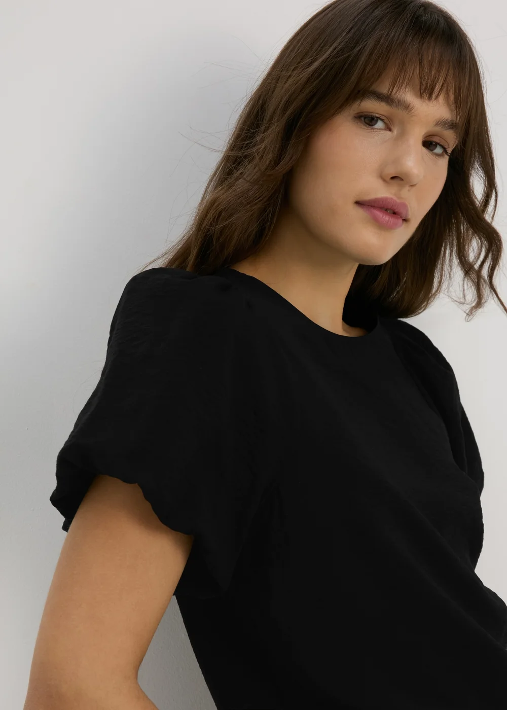 Et Vous Black Puff Sleeves Blouse - 8 Image 3