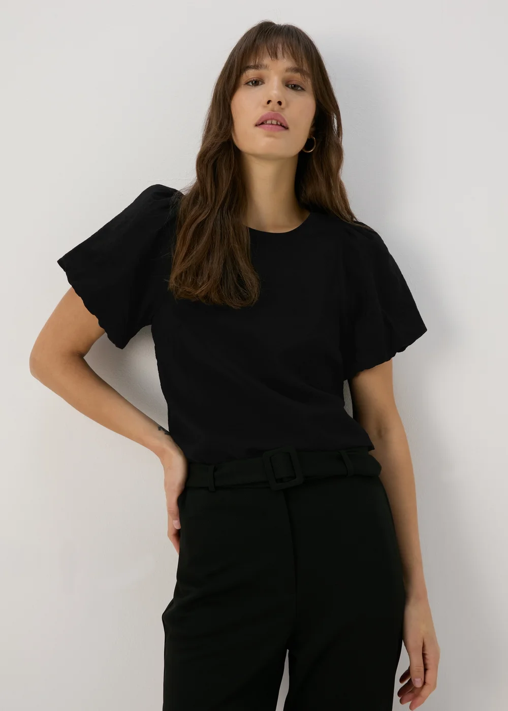 Et Vous Black Puff Sleeves Blouse - 8 Image 1