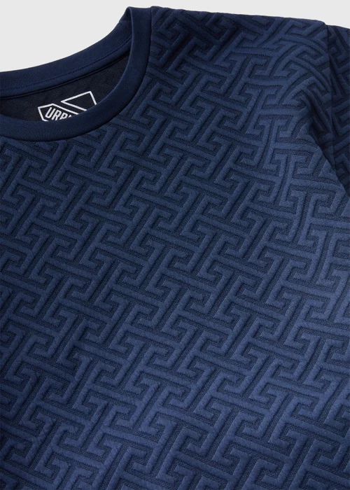 Boys Navy Jacquard T-Shirt & Shorts Set (7-12yrs) - 7 Yrs Image 2