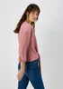Pink V Neck Blouse - Size 8 Image 2
