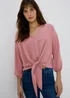 Pink V Neck Blouse - Size 8 Image 3