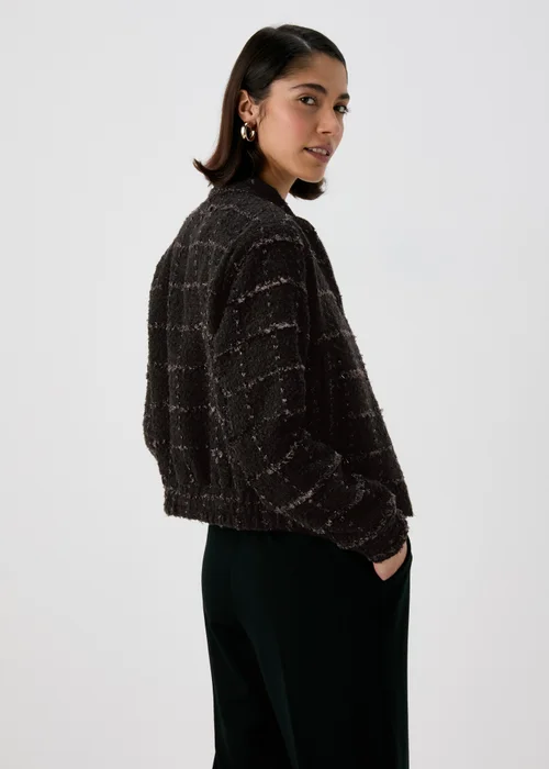 Et Vous Black Textured Bomber Jacket - 8 Image 2