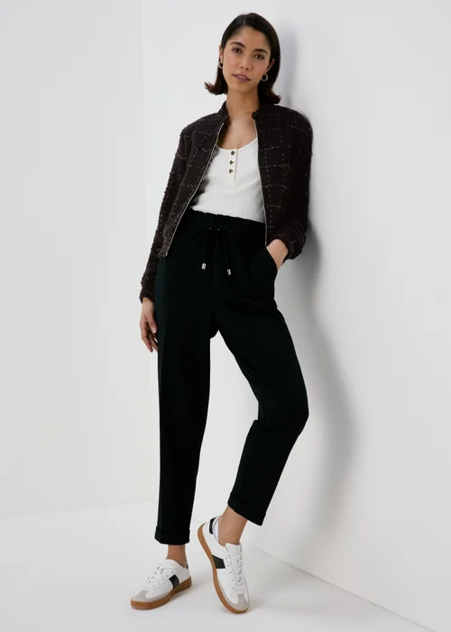 Et Vous Black Textured Bomber Jacket - 8 Image 4