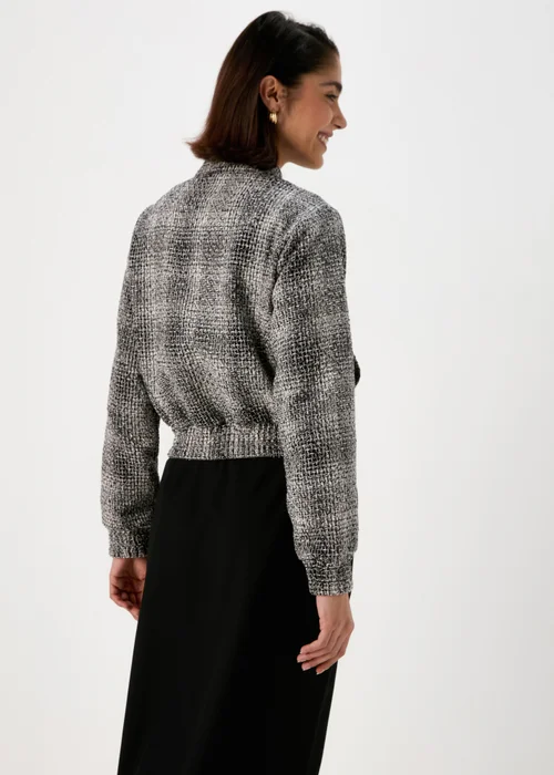 Et Vous Textured Monochrome Bomber Jacket - 8 Image 2