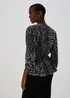 Black Mono Print Mock Wrap Top - Size 8 Image 2