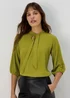 Lime Pussybow Blouse - Size 8 Image 3