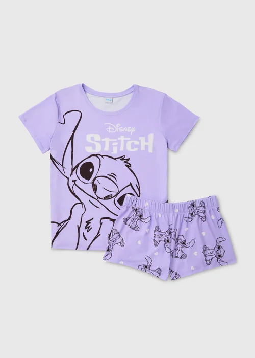 Disney Lilac Lilo & Stitch Pyjama Set - Extra small Image 4