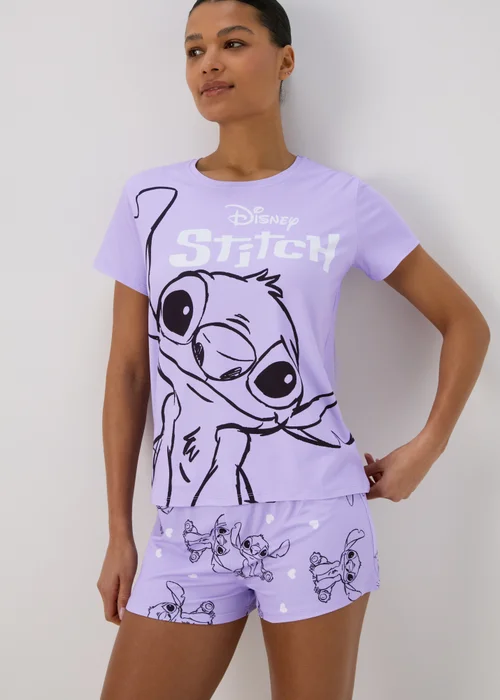 Disney Lilac Lilo & Stitch Pyjama Set - Extra small Image 1