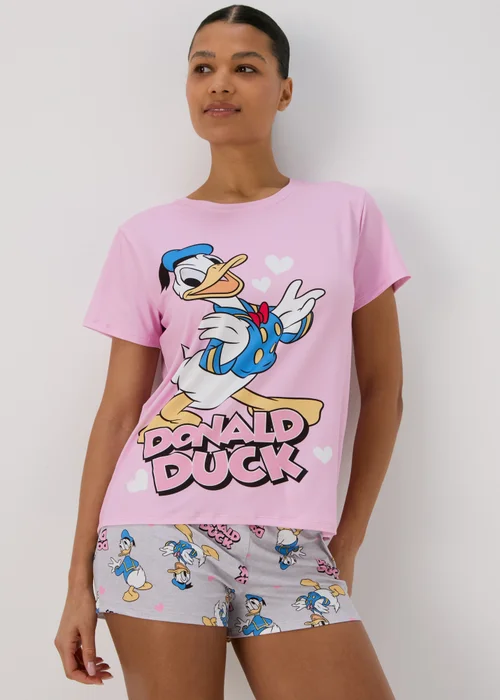 Disney Pink Donal Duck Pyjama Set - Extra small Image 1